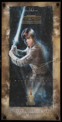 3h039 EMPIRE STRIKES BACK French 12x24 '10 George Lucas classic, cool art of Luke by D. Graffer!