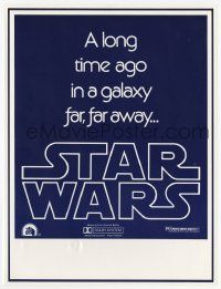 3h433 STAR WARS herald '77 George Lucas classic, a long time ago in a galaxy far far away!