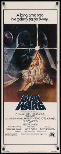 3h112 STAR WARS insert '77 George Lucas classic epic, iconic art by Tom Jung!
