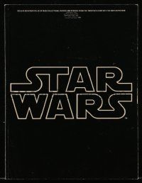 3h402 STAR WARS song folio '76 sheet music & lots of images & text about the movie & stars as well