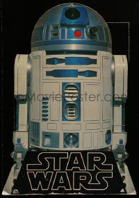 3h008 STAR WARS 2-sided soundtrack mobile '77 George Lucas, R2-D2, battle in front of Death Star!