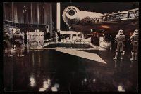 3h342 STAR WARS color 20x30.25 still '77 great image of Millennium Falcon in bay, Darth Vader!