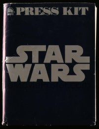 3h023 STAR WARS presskit w/ 18 stills '77 mailed opening day to critic who wrote much info on it!