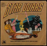3h381 STAR WARS 45 RPM soundtrack record '78 the main title & cantina band music by John Williams!