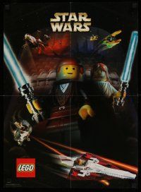 3h284 ATTACK OF THE CLONES 19x26 advertising poster '02 Star Wars Episode II, Lego figures!