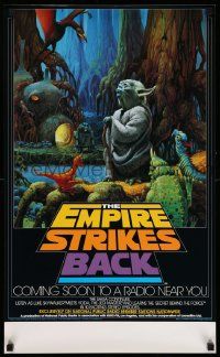 3h227 EMPIRE STRIKES BACK radio poster '82 George Lucas sci-fi classic, cool art by McQuarrie!