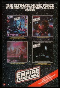 3h223 EMPIRE STRIKES BACK 24x36 music poster '80 ultimate music force, art from four albums!