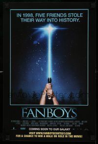 3h300 FANBOYS mini poster '09 Kyle Newman, cool wacky hands holding toy lightsaber parody image!