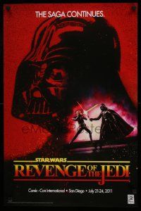 3h310 RETURN OF THE JEDI 2-sided 20x30 special poster 2011 Revenge of the Jedi, Drew art, Comic Con