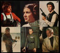 3h209 STAR WARS 34x38 special '77 Luke, Leia, Han, Chewie, Grand Moff Tarkin, Obi-Wan Kenobi!