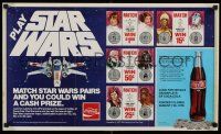 3h089 STAR WARS 16x27 Canadian special '77 George Lucas classic sci-fi epic, Coca-Cola tie-in!