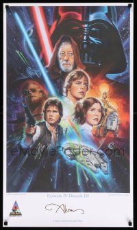 3h335 STAR WARS CELEBRATION IV 21x36 art print '07 by John Alvin, from last signing session!