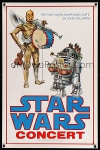 3h130 STAR WARS CONCERT 24x37 music poster '78 ultra rare poster made in 1978 for concert series!