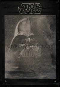 3h197 STAR WARS foil 22x33 music poster '77 George Lucas classic sci-fi epic, Darth Vader!