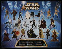 3h281 STAR WARS 18x23 advertising poster '02 George Lucas classic epic, figurines by Hasbro!