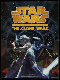 3h306 STAR WARS: THE CLONE WARS 2-sided 17x23 special '10 George Lucas sci-fi classic!