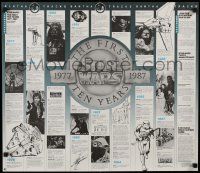 3h249 STAR WARS THE FIRST TEN YEARS 22x26 special '87 Lucas classic sci-fi epic, images & info!