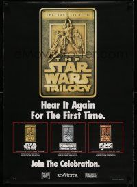 3h269 STAR WARS TRILOGY 23x33 music poster '97 Lucas, Empire Strikes Back, Return of the Jedi!