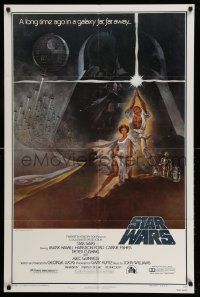 3h188 STAR WARS style A 3rd printing 1sh '77 George Lucas classic sci-fi epic, art by Tom Jung!