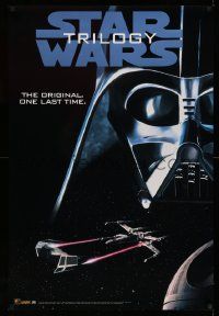 3h329 STAR WARS TRILOGY 27x40 video poster '95 George Lucas directed classics, the original!