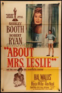 3j013 ABOUT MRS. LESLIE 1sh '54 Shirley Booth, Robert Ryan, the man she never quite married!