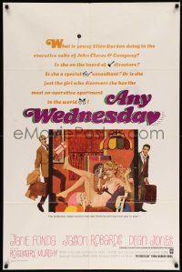 3j044 ANY WEDNESDAY 1sh '66 sexy Jane Fonda, Jason Robards & Dean Jones by Robert McGinnis!