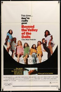 3j080 BEYOND THE VALLEY OF THE DOLLS 1sh '70 Russ Meyer's girls who are old at twenty!