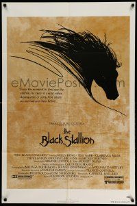3j102 BLACK STALLION 1sh '79 Kelly Reno, Teri Garr, Carroll Ballard, great horse artwork!