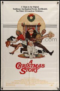 3j166 CHRISTMAS STORY NSS style 1sh '83 best classic Christmas movie, art by Robert Tanenbaum!