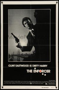 3j276 ENFORCER 1sh '76 photo of Clint Eastwood as Dirty Harry by Bill Gold!