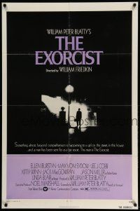 3j284 EXORCIST 1sh '74 William Friedkin horror classic, William Peter Blatty!