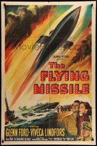 3j310 FLYING MISSILE 1sh '51 Glenn Ford, Viveca Lindfors, smart bomb that stalks its prey!