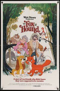 3j321 FOX & THE HOUND 1sh '81 two friends who didn't know they were supposed to be enemies!