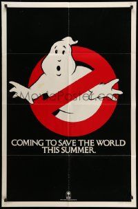 3j348 GHOSTBUSTERS teaser 1sh '84 Ivan Reitman sci-fi horror, coming to save the world this Summer!