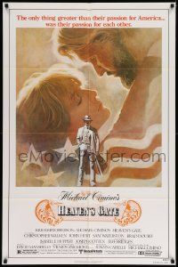 3j403 HEAVEN'S GATE 1sh '81 Michael Cimino, art of Kris Kristofferson & Isabelle Huppert!