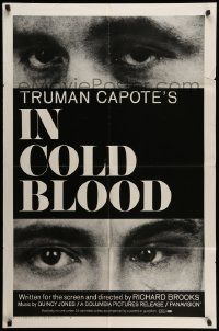 3j438 IN COLD BLOOD 1sh '68 Richard Brooks directed, Robert Blake, Scott Wilson, Truman Capote!