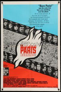 3j446 IS PARIS BURNING 1sh '66 Rene Clement's Paris brule-t-il, World War II all-star cast!