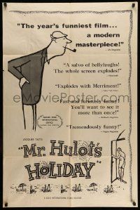 3j596 MR. HULOT'S HOLIDAY 1sh '54 Jacques Tati, Les vacances de M. Hulot