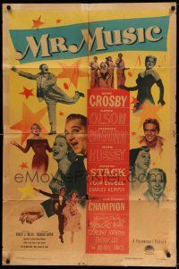 3j597 MR. MUSIC 1sh '50 Bing Crosby, Groucho Marx, Charles Coburn, Ruth Hussey, Robert Stack