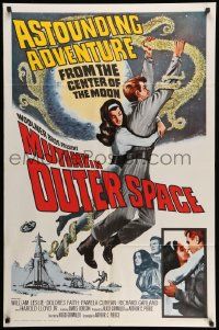 3j606 MUTINY IN OUTER SPACE 1sh '64 wacky sci-fi, astounding adventure from the moon's center!
