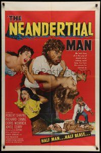 3j613 NEANDERTHAL MAN 1sh '53 great wacky monster image, nothing could keep him from his woman!
