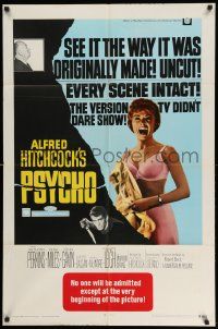3j692 PSYCHO 1sh R69 sexy half-dressed Janet Leigh, Anthony Perkins, Alfred Hitchcock classic!