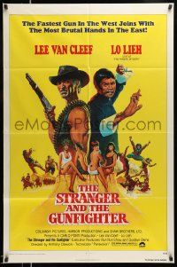 3j834 STRANGER & THE GUNFIGHTER 1sh '76 Ken Barr art of Lee Van Cleef, Lo Lieh & sexy girls!