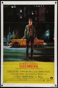 3j863 TAXI DRIVER 1sh '76 classic Peellaert art of Robert De Niro, directed by Martin Scorsese!