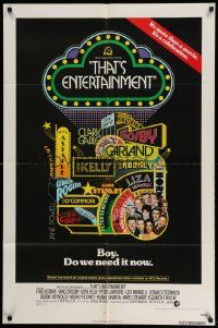 3j873 THAT'S ENTERTAINMENT 1sh '74 classic MGM Hollywood scenes, it's a celebration!