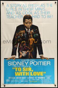 3j895 TO SIR, WITH LOVE 1sh '67 Sidney Poitier, Geeson, directed by James Clavell!