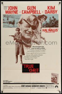 3j923 TRUE GRIT 1sh '69 John Wayne as Rooster Cogburn, Kim Darby, Glen Campbell