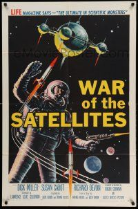 3j950 WAR OF THE SATELLITES 1sh '58 the ultimate in scientific monsters, cool astronaut art!