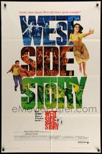 3j961 WEST SIDE STORY 1sh R68 Academy Award winning classic musical, Natalie Wood, Beymer!