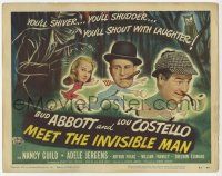 3k079 ABBOTT & COSTELLO MEET THE INVISIBLE MAN TC '51 wacky art of Bud & Lou with Adele Jergens!